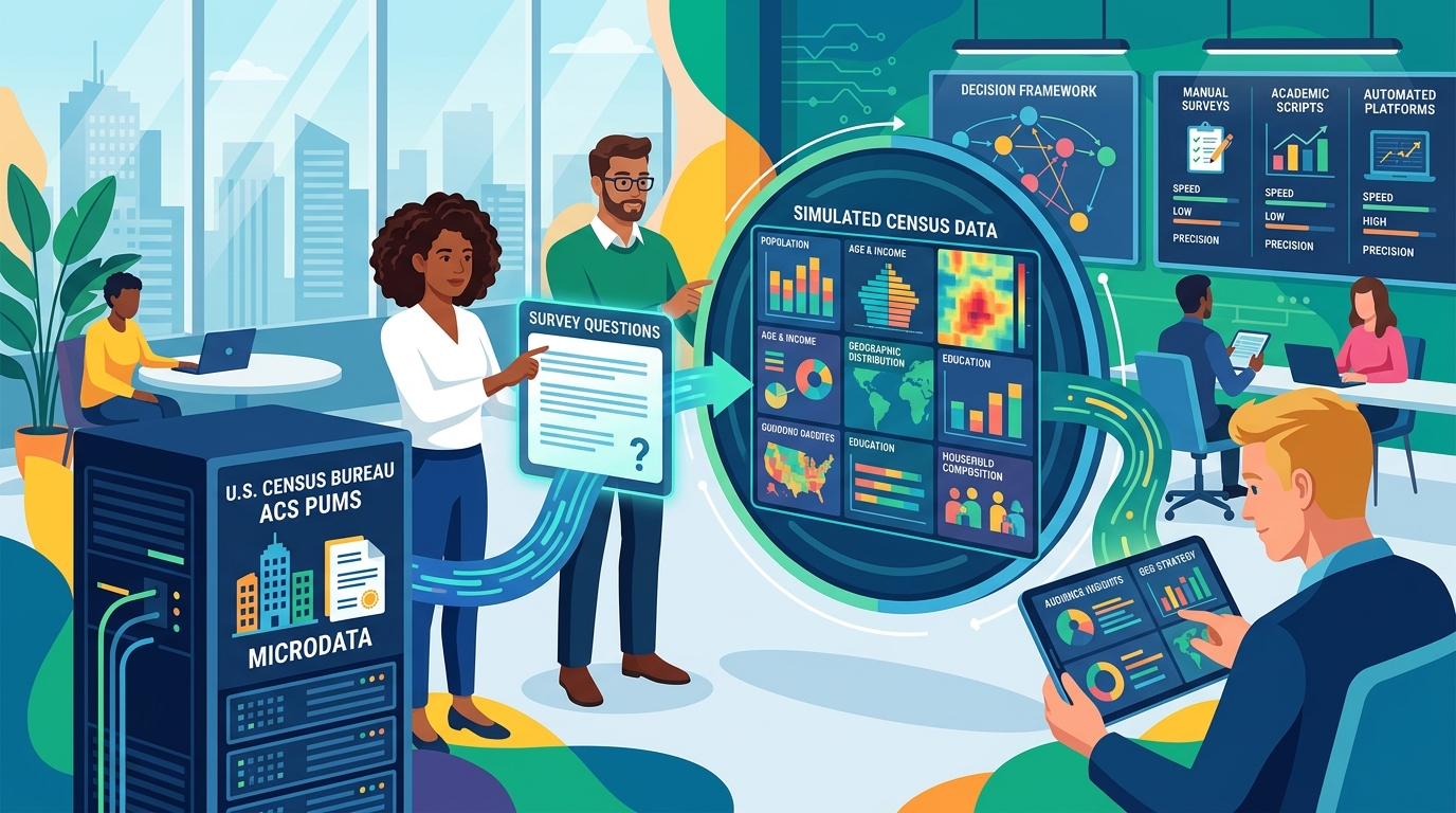 software to test survey questions on simulated census data